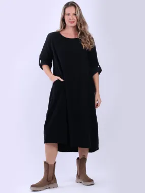 Black Maeve Corduroy Slouch Dress