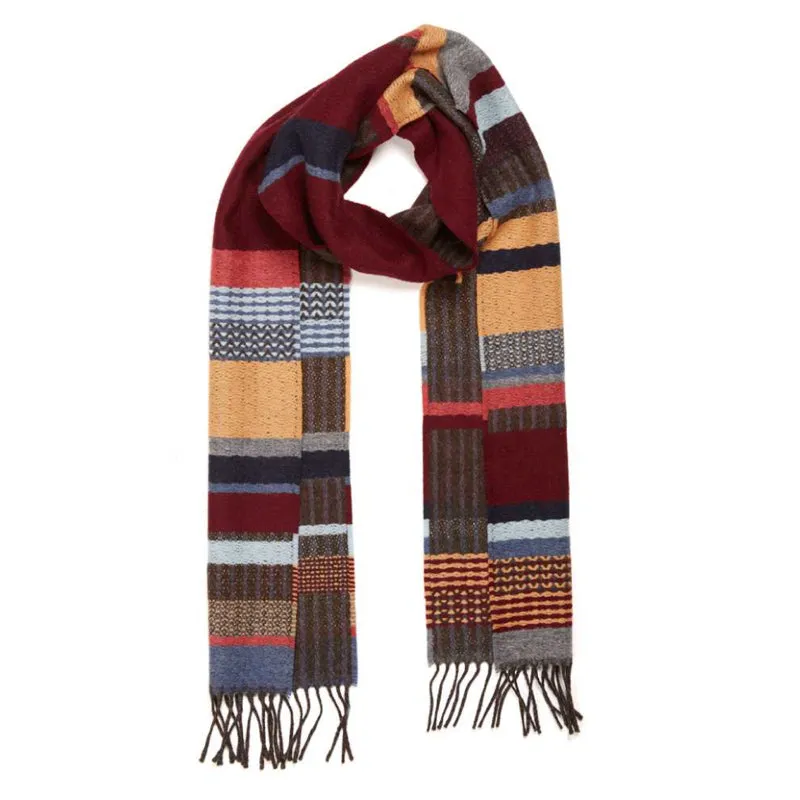 100% Merino Lambswool Scarf - Claret