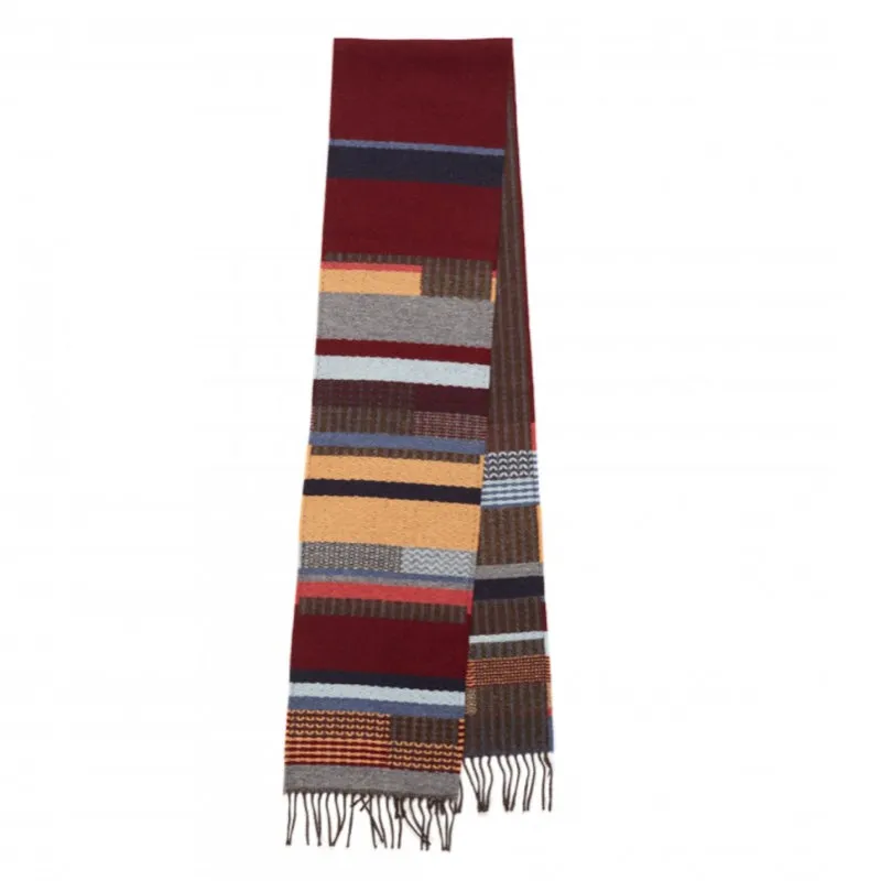 100% Merino Lambswool Scarf - Claret