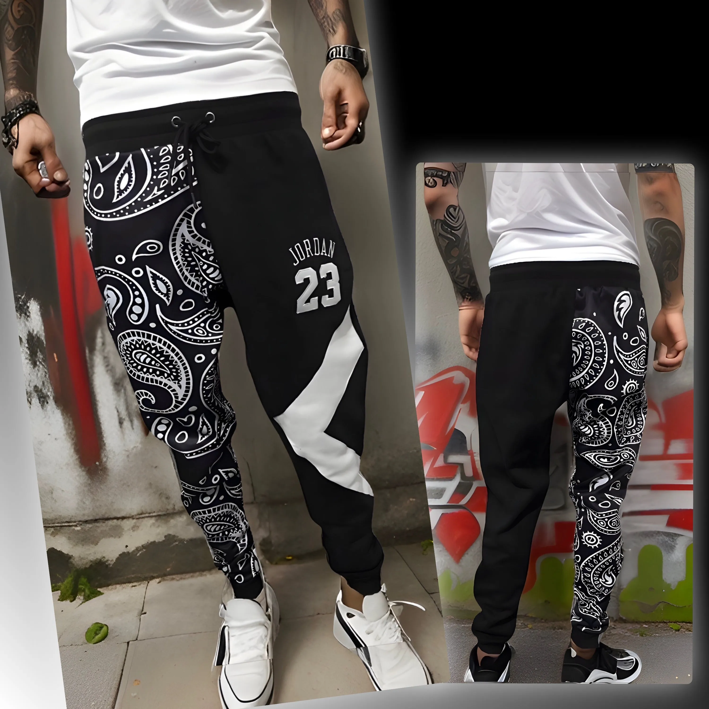 ^23^ CUSTOM MADE (5XL) CUT & SEW LUXURY JOGGER SWEATPANTS (EXCLUSIVE)