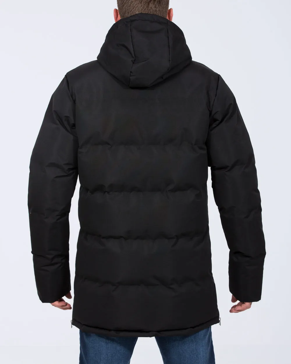 2t Jamie Tall Longline Puffer Jacket (black)