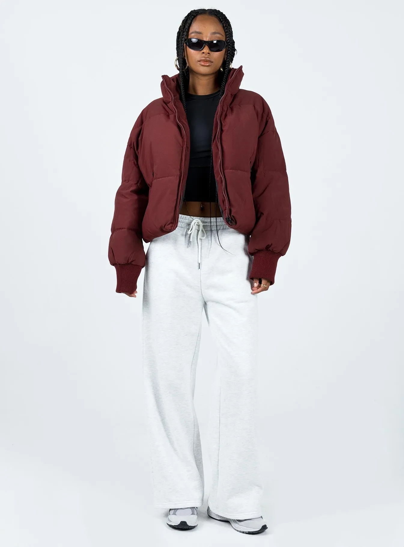 Abe Puffer Jacket Burgundy