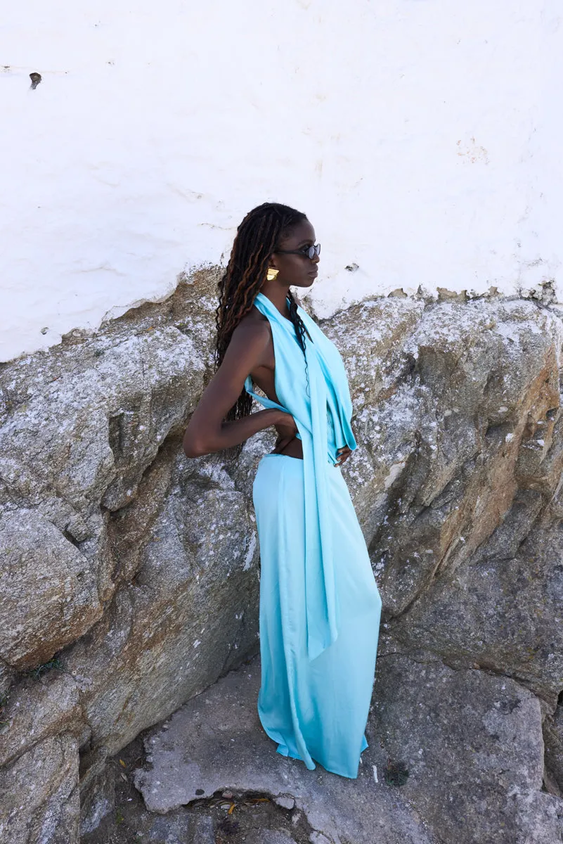 ADNA AQUA MAXI DRESS