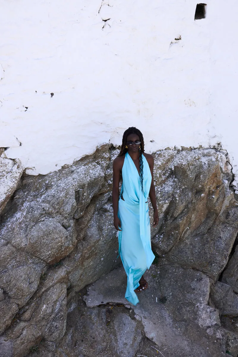 ADNA AQUA MAXI DRESS