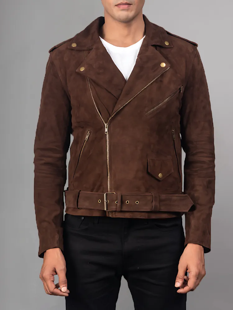 Allaric Alley Mocha Leather Biker Jacket