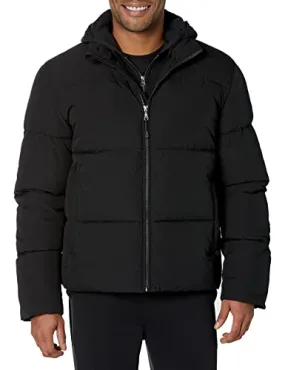 Amazon Essentials Men's Mock Neck Puffer (Available in Big & Tall), Black, Medium