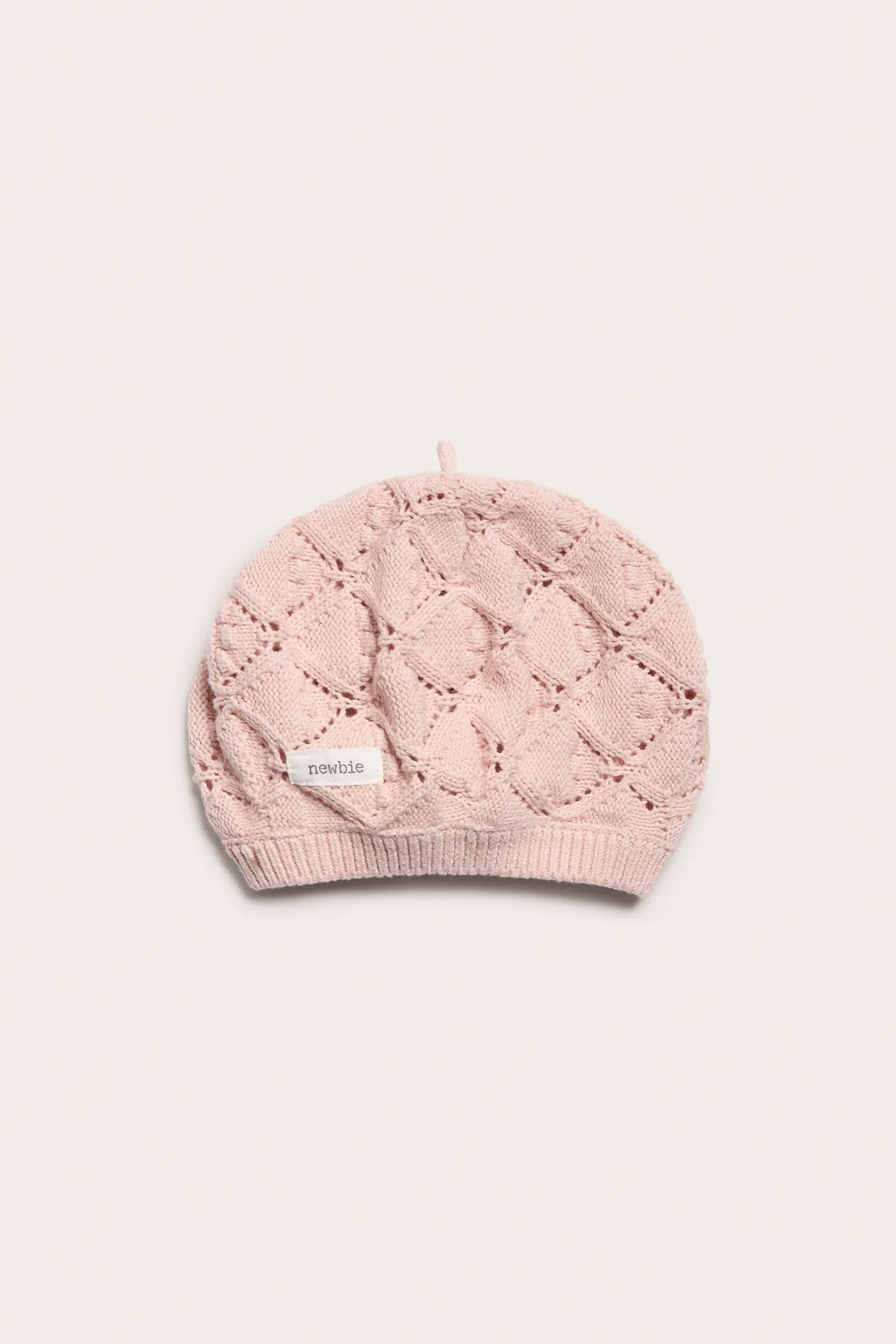 Baby & kids pink patterned knit beret