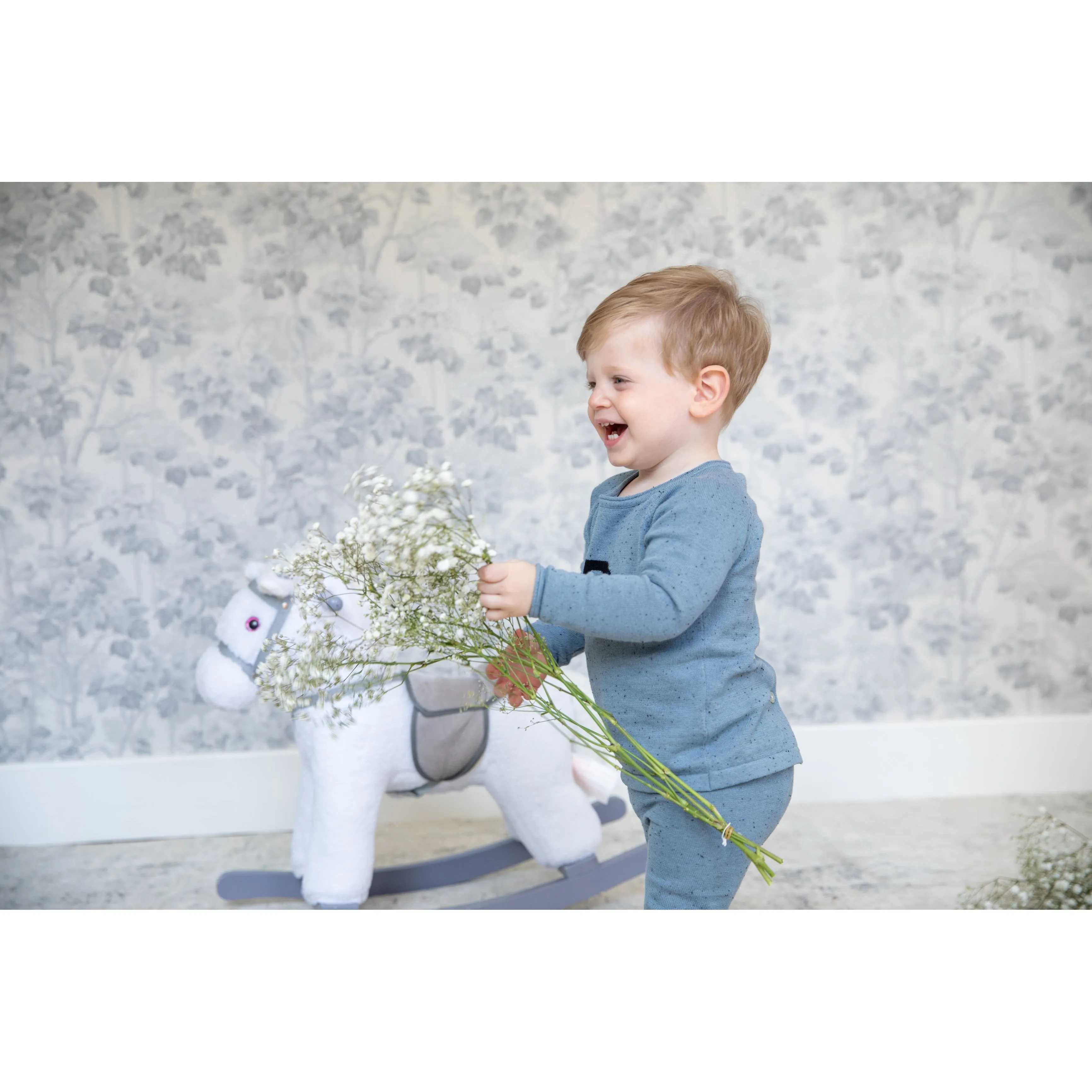 Baby Beliha Speckled Top & Leggings BLUE