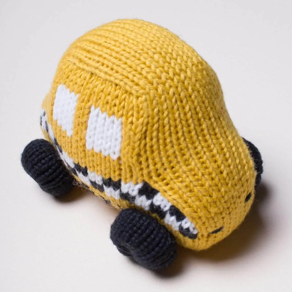 Baby Gift Set - NYC Taxi Lovey Blanket, Knit Rattle & Hat