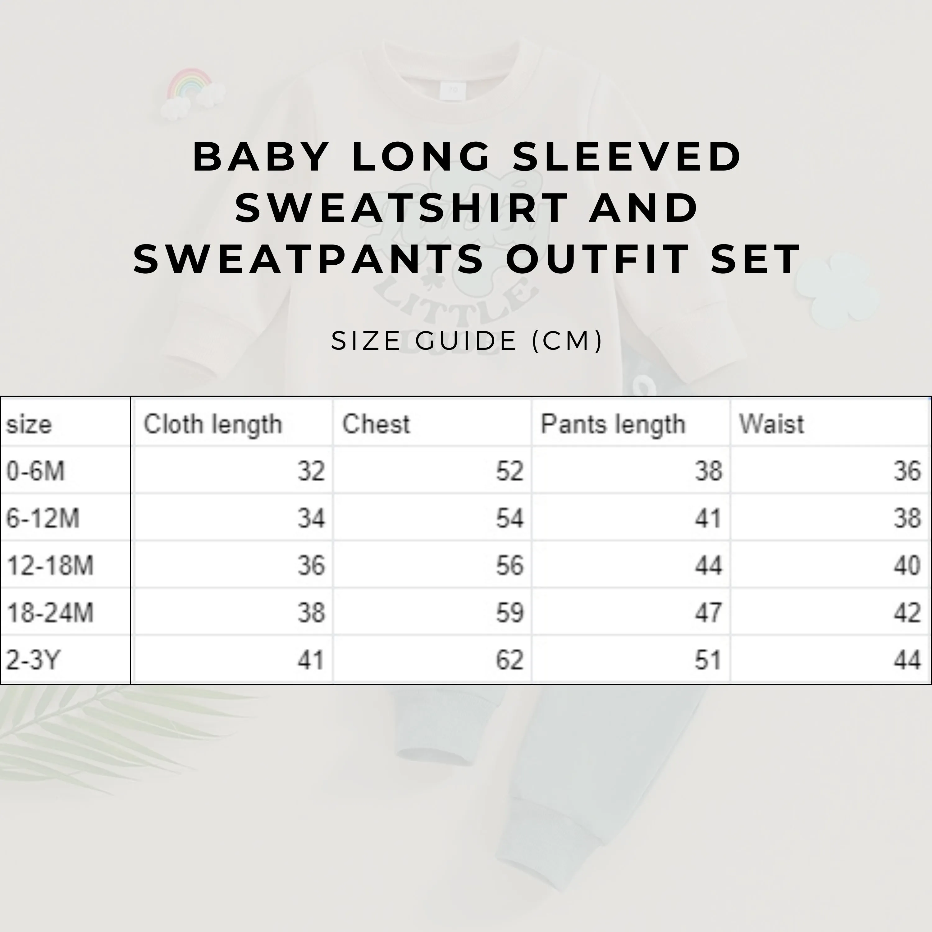 Baby Long Sleeved Sweatshirt and Sweatpants Outfit Set