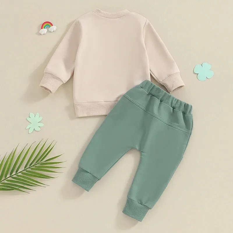 Baby Long Sleeved Sweatshirt and Sweatpants Outfit Set