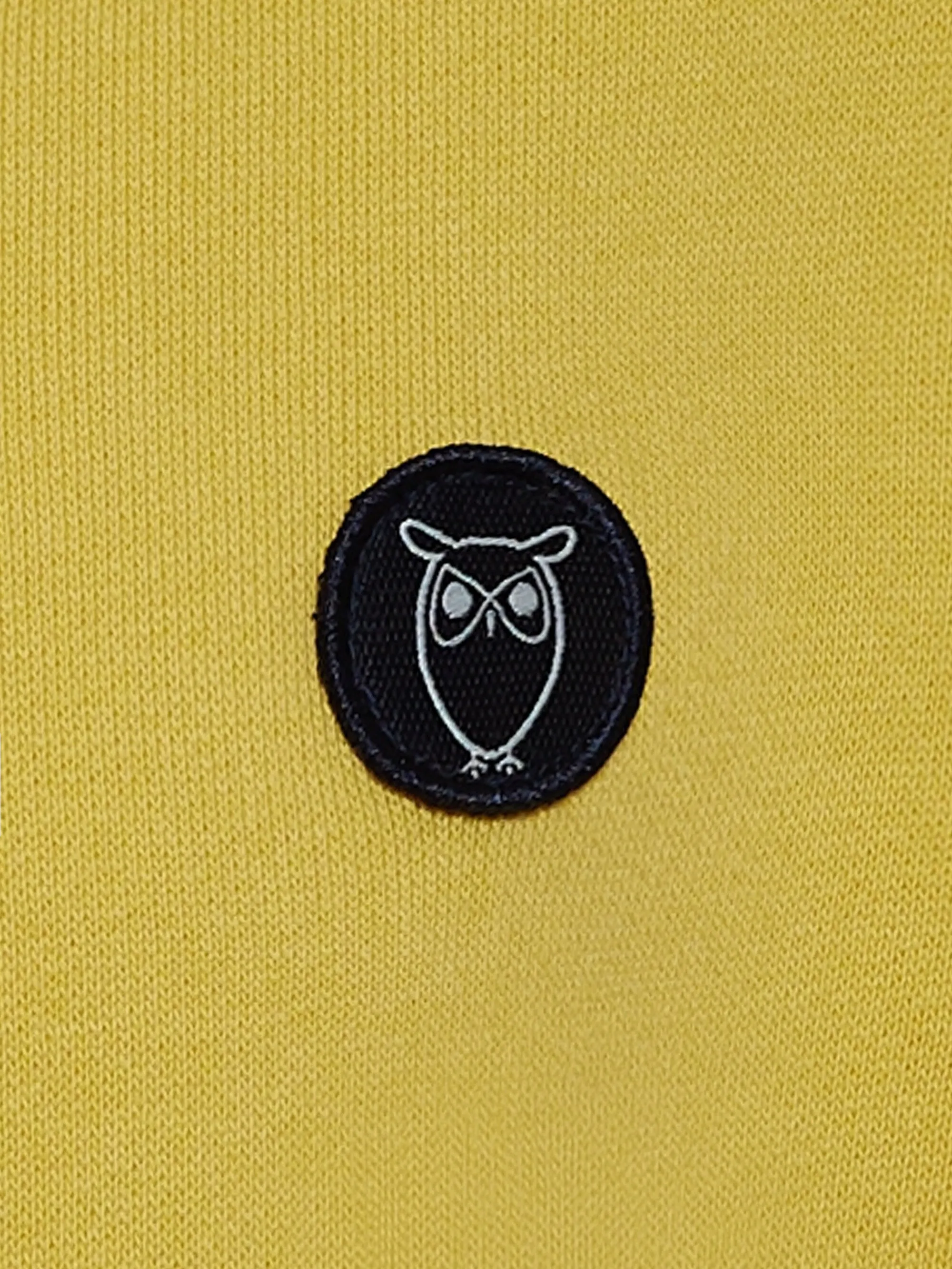 Badge zip hood sweat - Misted Yellow