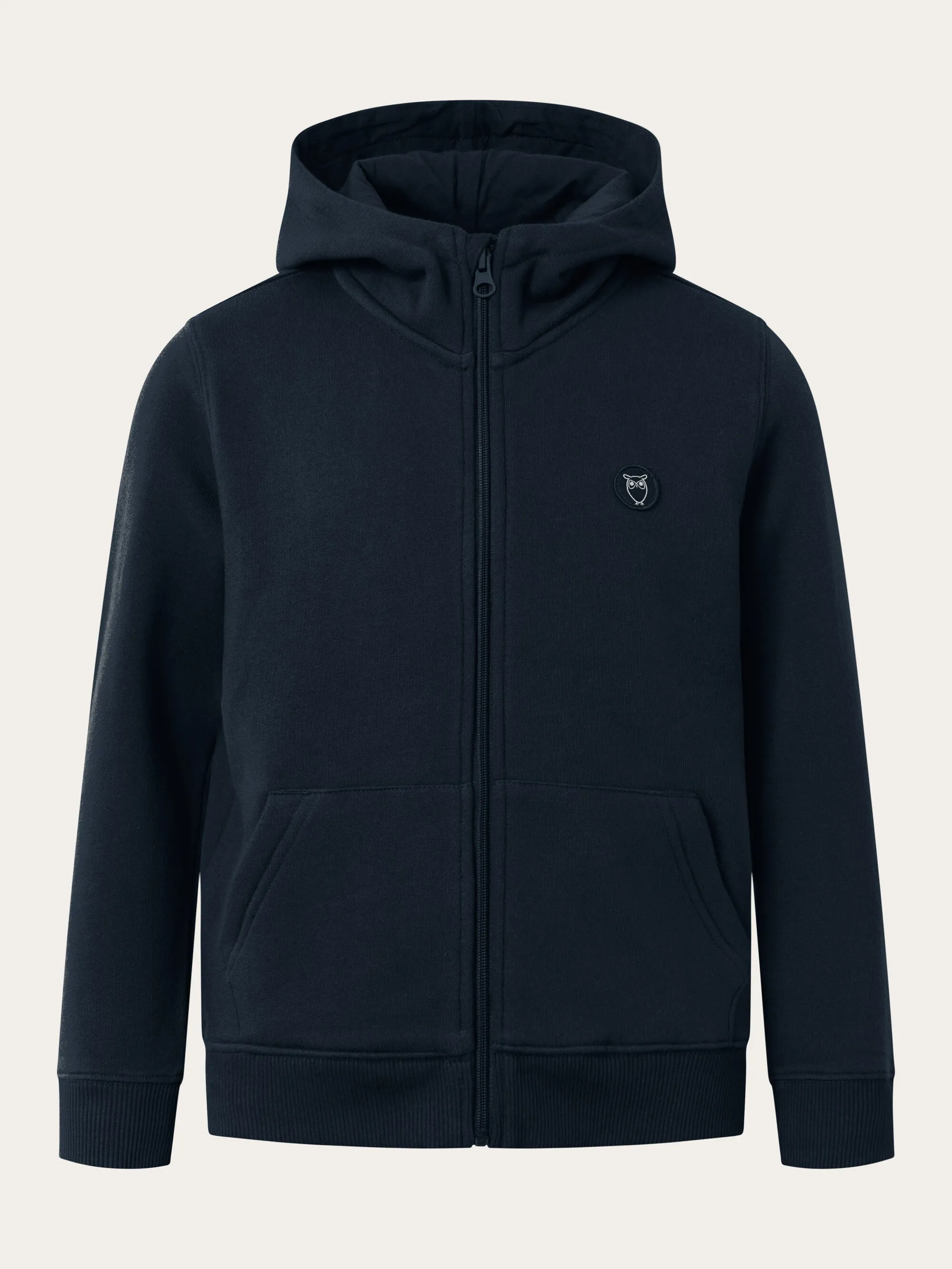 Badge zip hood sweat - Total Eclipse