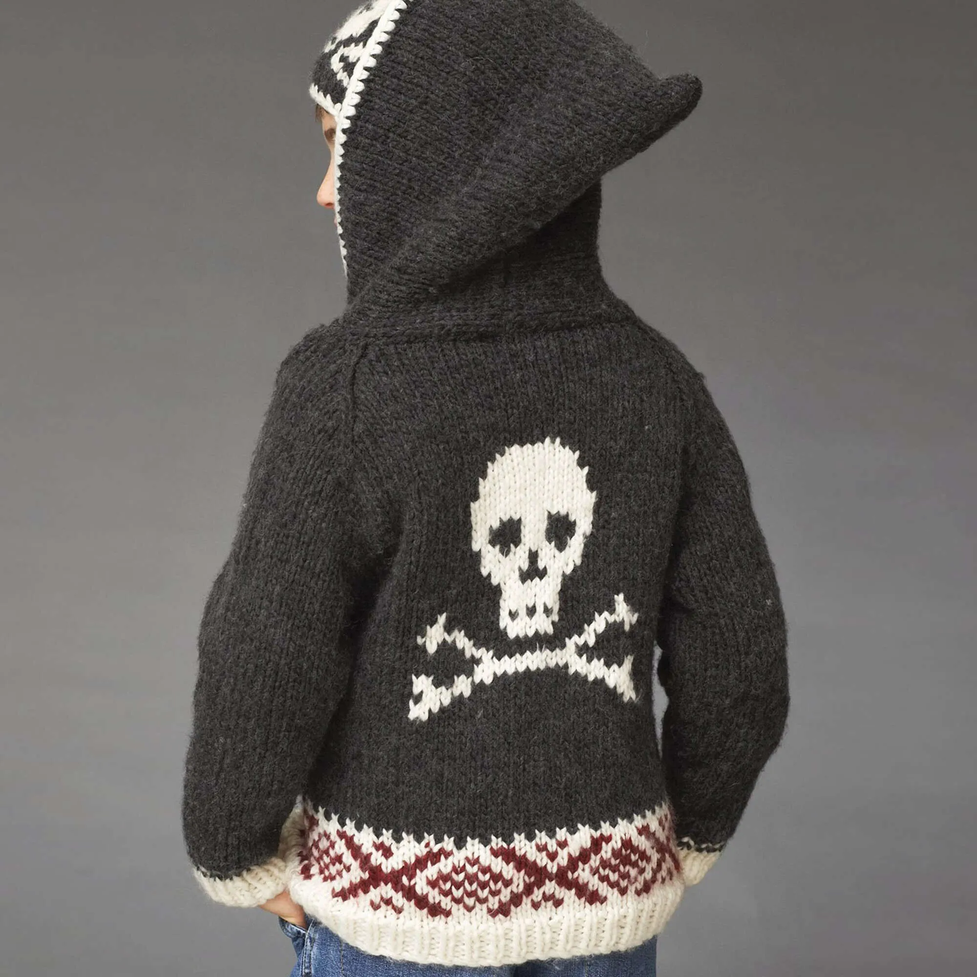 Bernat Knit Skull Hoodie