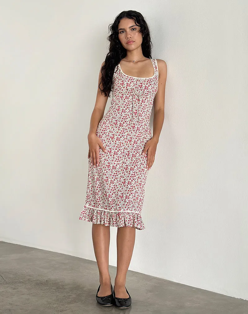 Bila Midi Dress in Pretty Ditsy