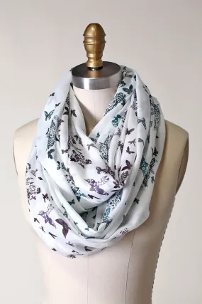 Birds and Butterfly Infinity Scarf