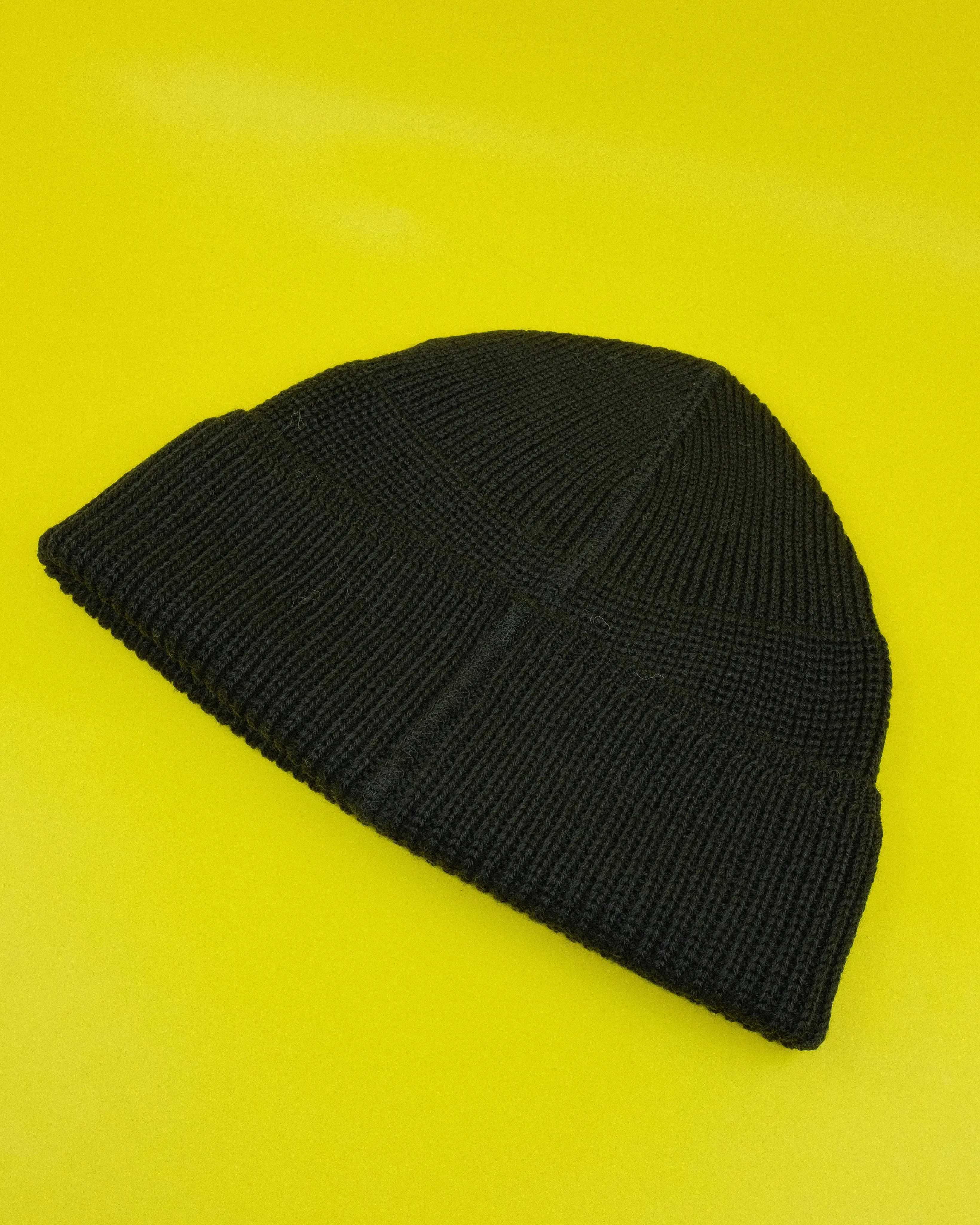 Black Rustic Merino Knit Hat