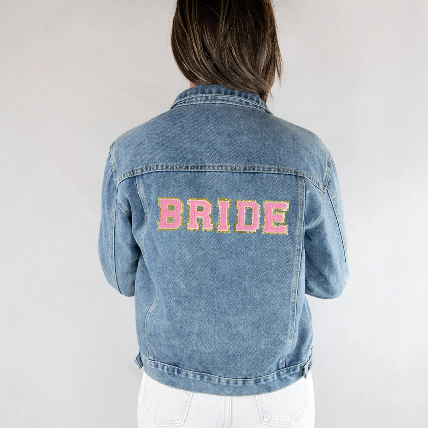 (Blue Denim) Blue Patch Denim Jacket Gifts