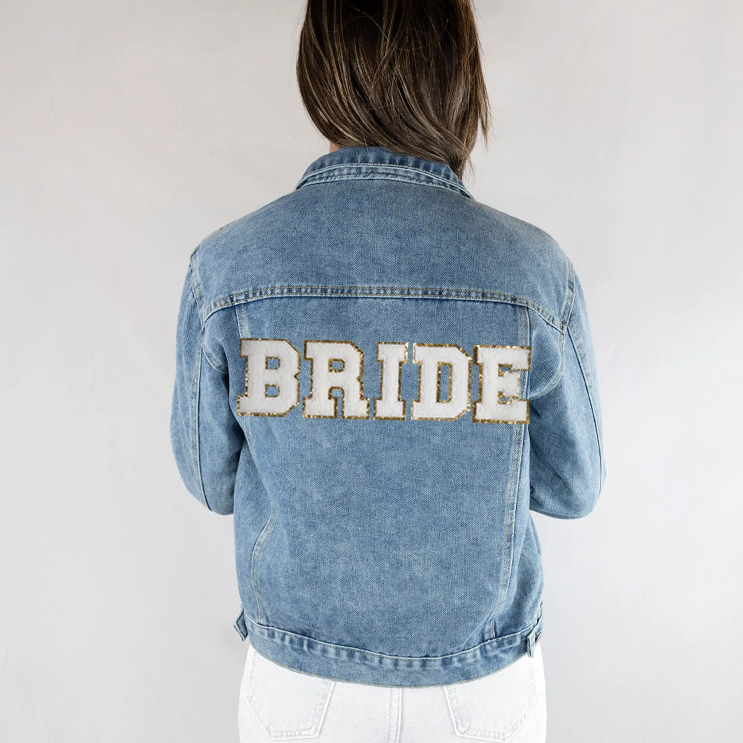 (Blue Denim) Blue Patch Denim Jacket Gifts