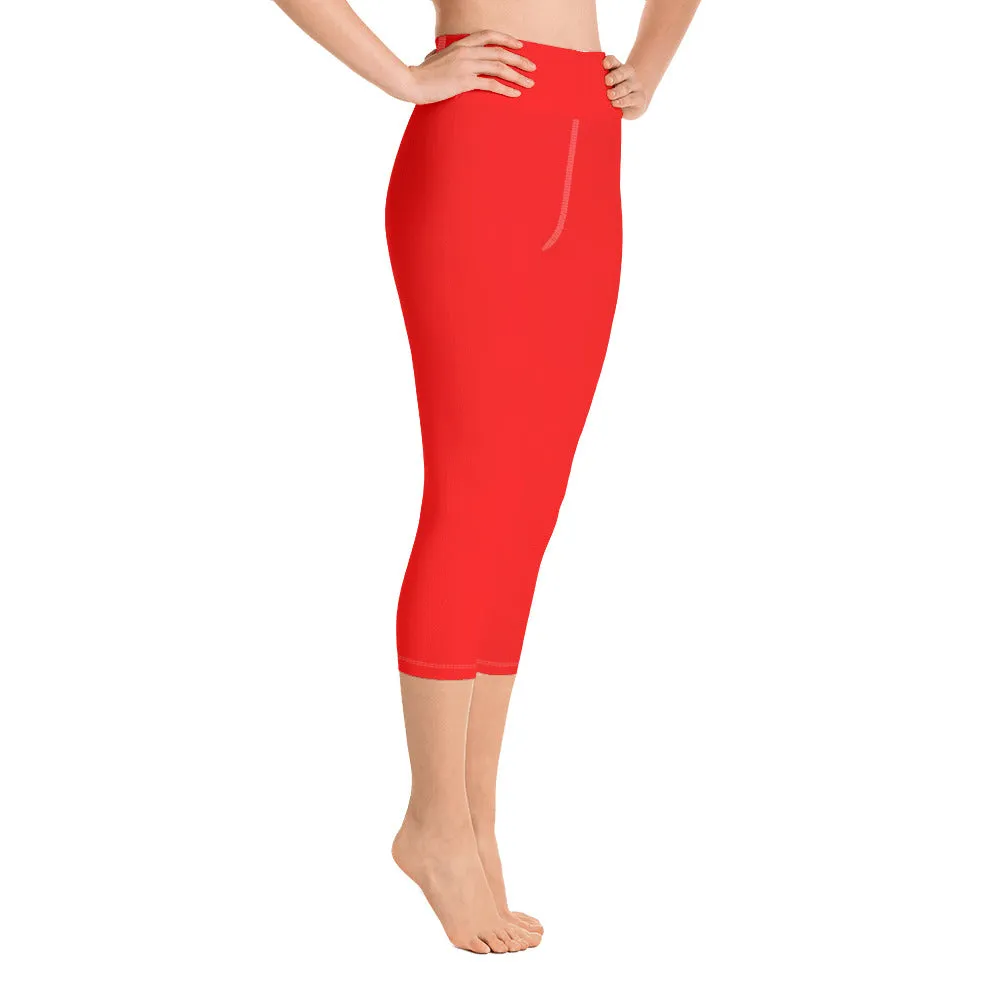 Breath of Fire Orange Yoga Capri Leggings