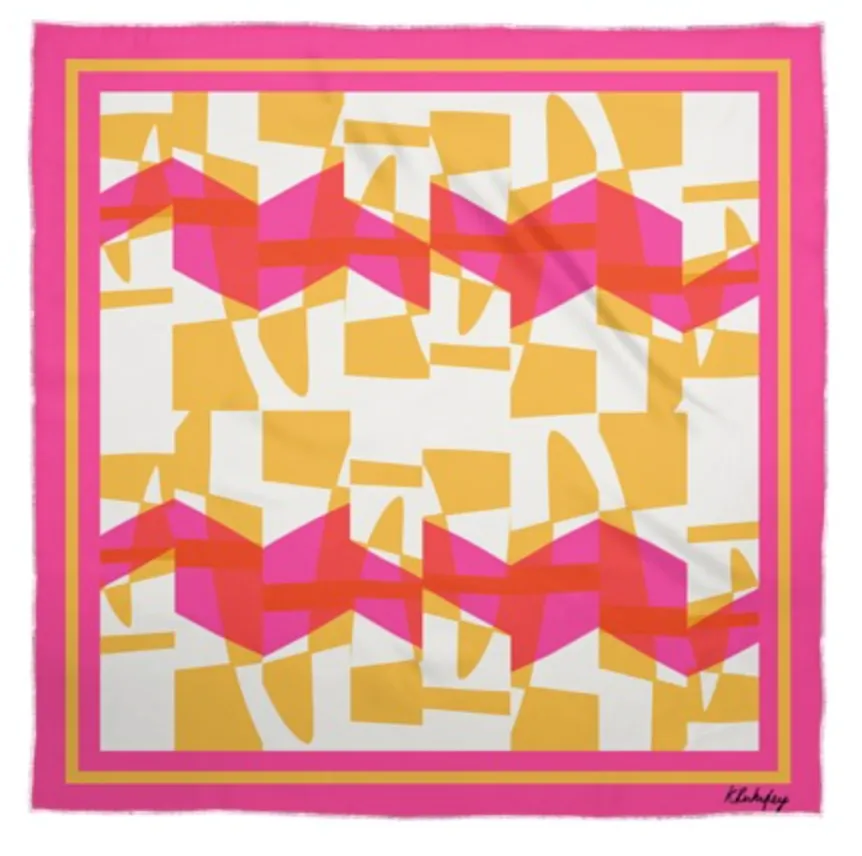 Camogli print | dramatic bold Silk Scarf