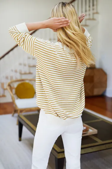 Carolyn Sweater Marigold Stripe