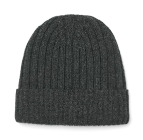 Celina Lambswool Beanie - Dark Grey