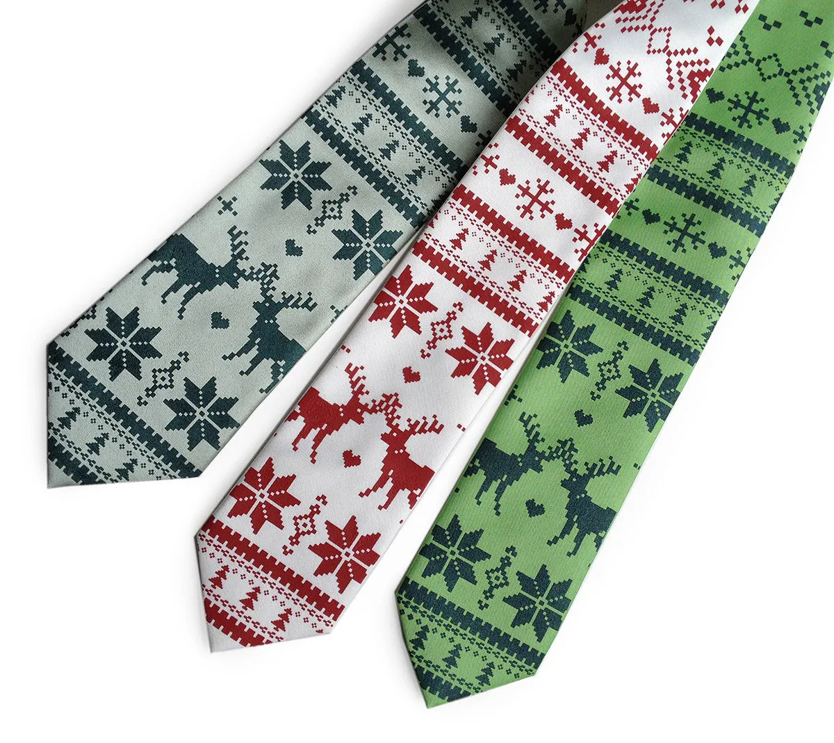 Christmas Sweater silk necktie. Ugly Holiday Sweater tie