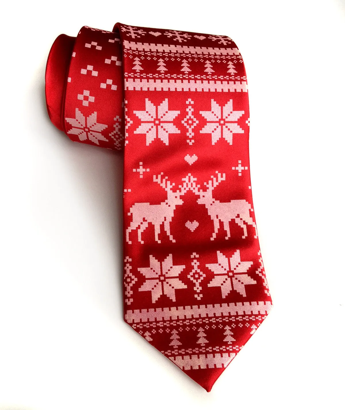 Christmas Sweater silk necktie. Ugly Holiday Sweater tie