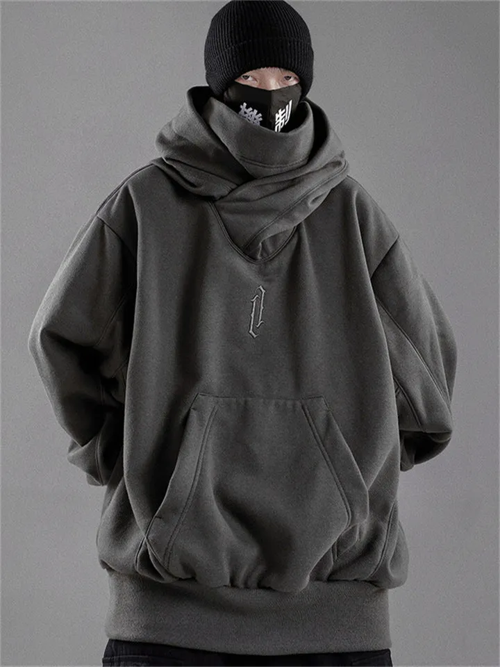 Cool Japanese Street Style Turtleneck Face Cover Ninja Hoodies