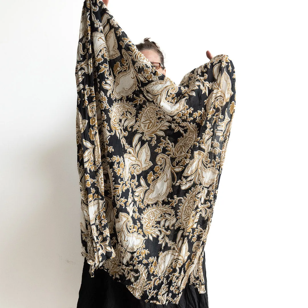 Cotton Maxi Scarf Wrap Sarong - Paisley Nouveau