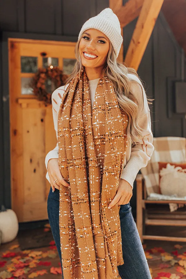 Cozy Cabin Vibes Scarf In Iced Mocha