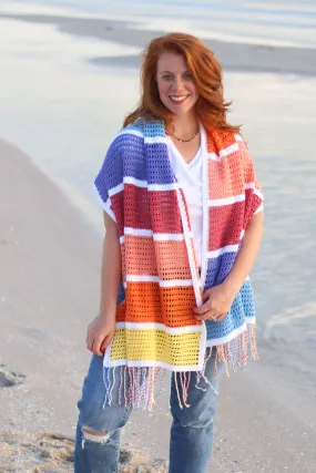 Crochet Kit - Summer Sunset Blanket Scarf