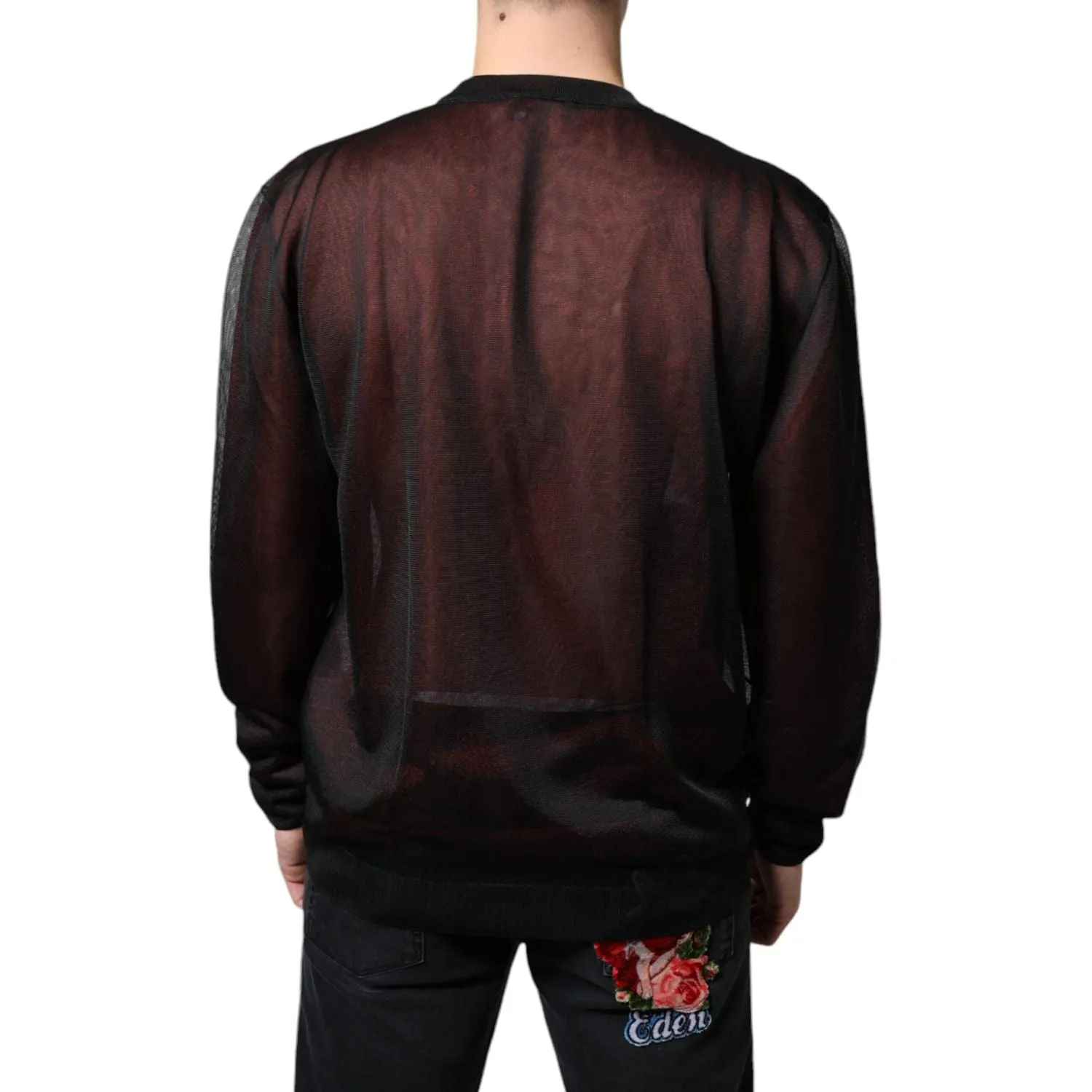 Dolce & Gabbana Brown Polyester Pullover Sweatshirt Sweater