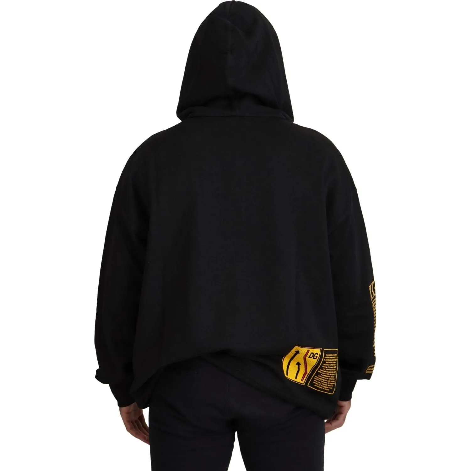 Dolce & Gabbana Elegant Black Cotton Hooded Sweater