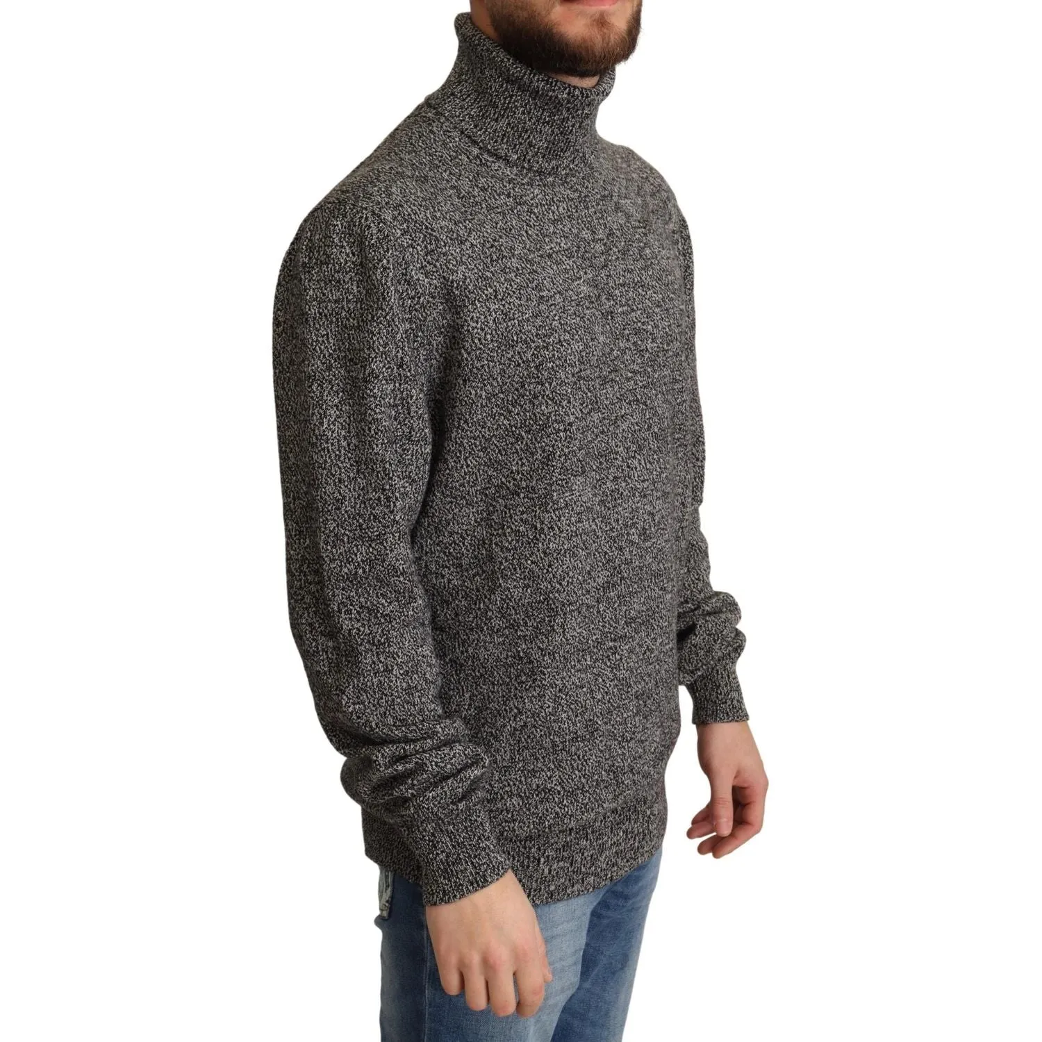 Dolce & Gabbana Elegant Gray Cashmere Turtleneck Sweater