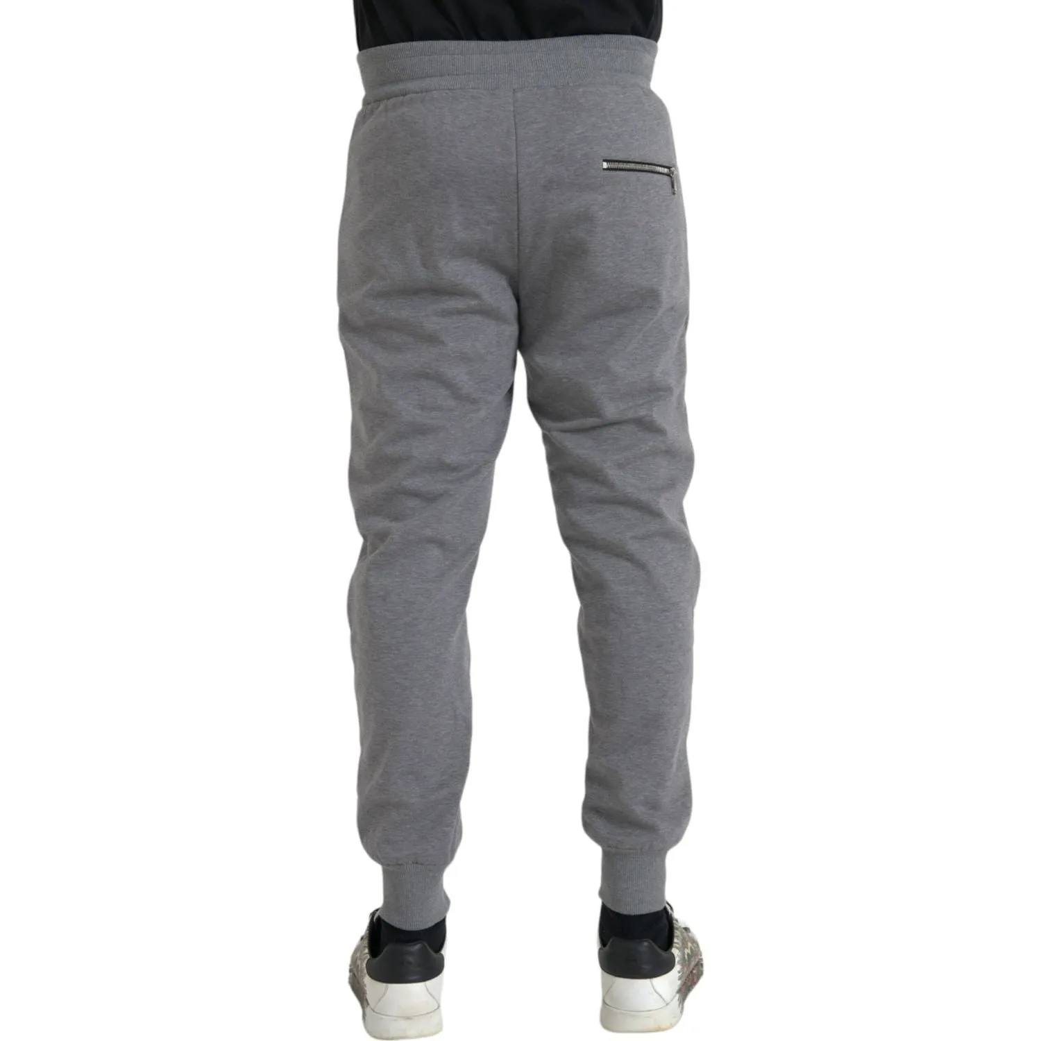 Dolce & Gabbana Gray Cotton Jogger Skinny Sweatpants Pants