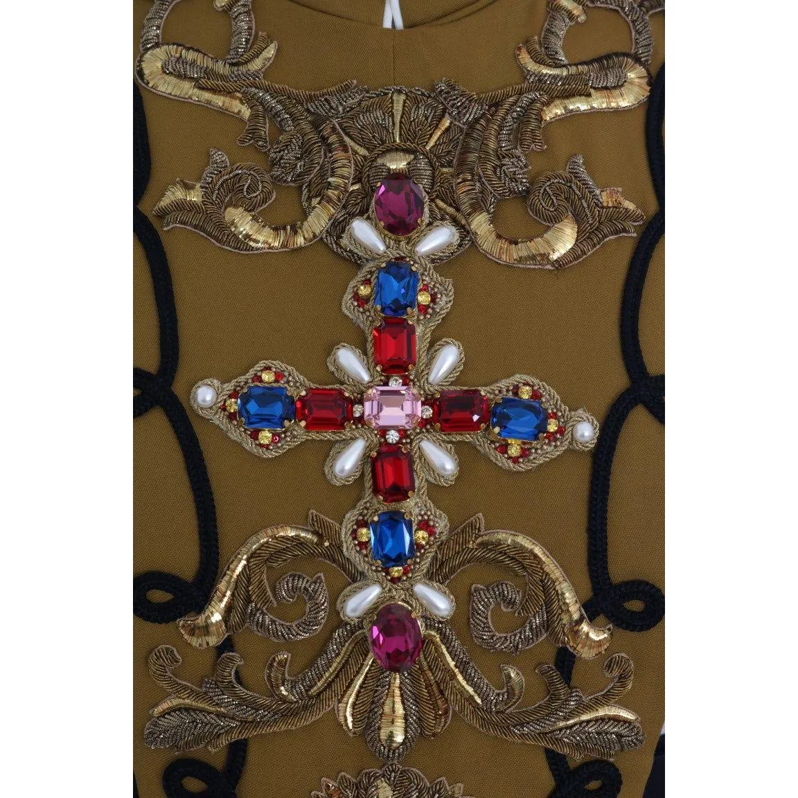 Dolce & Gabbana Runway Embellished Crystal Cross Vest