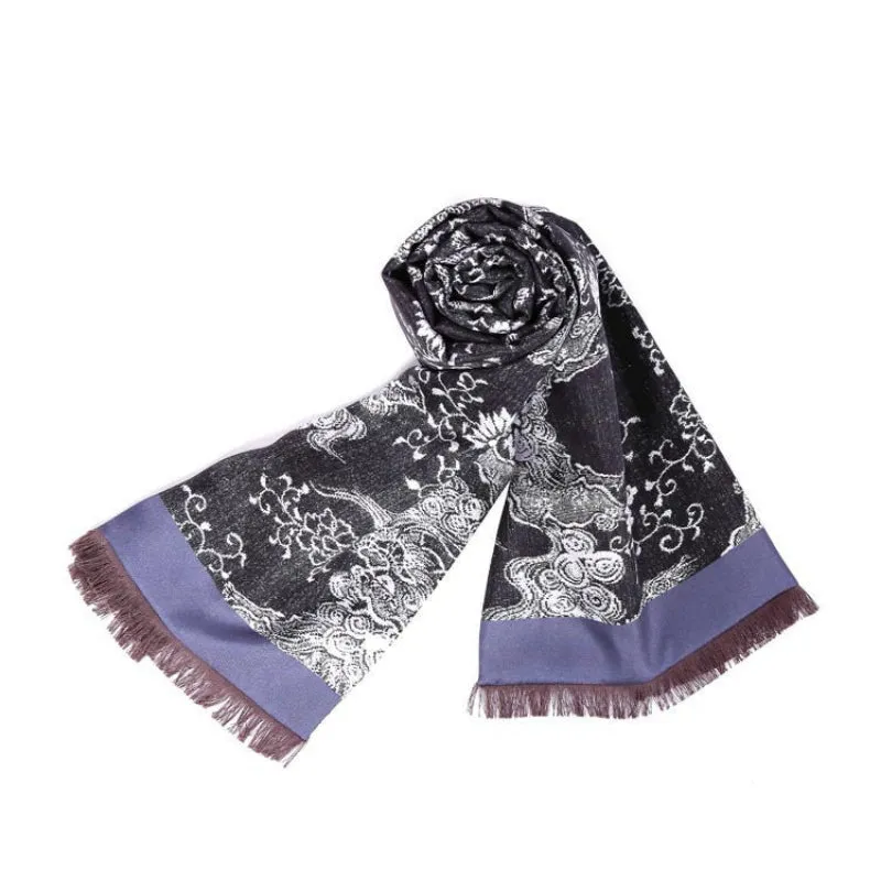 Double men's scarf