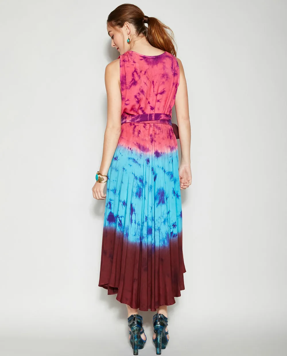 ELECTRIC TWILIGHT WRAP DRESS