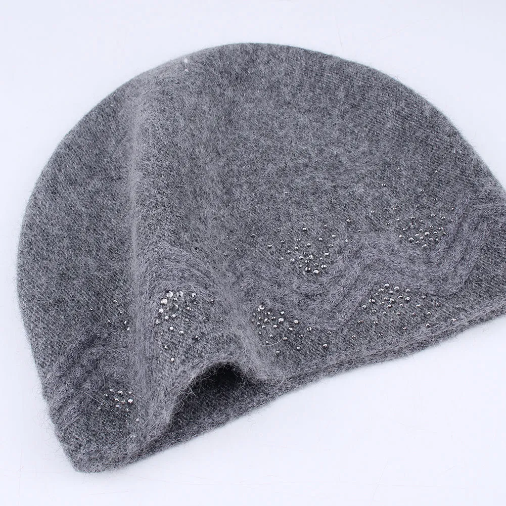 FURTALK Women Winter Beanies Hat Wave Sequin  Drop Shipping B008