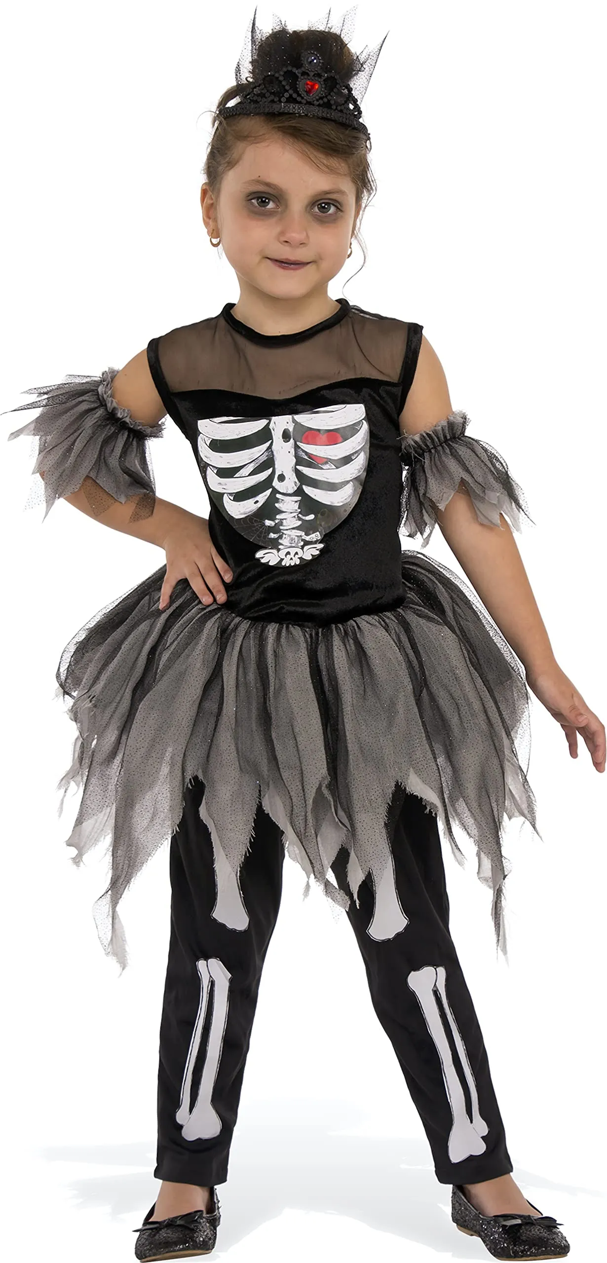 Girls Sweet Skelerina Skeleton Costume