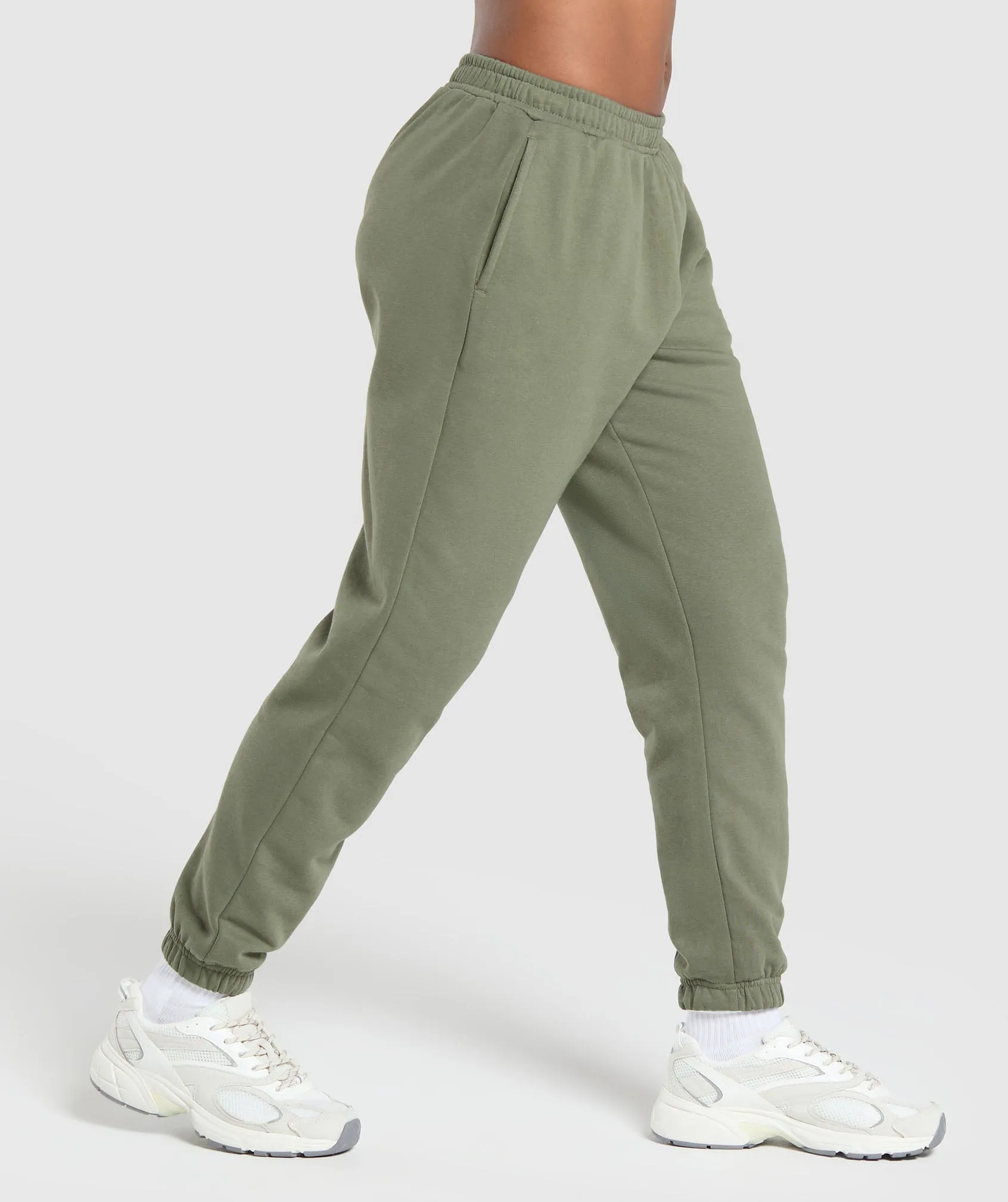 Gymshark Collegiate Lifestyle Fleece Joggers - Base Green