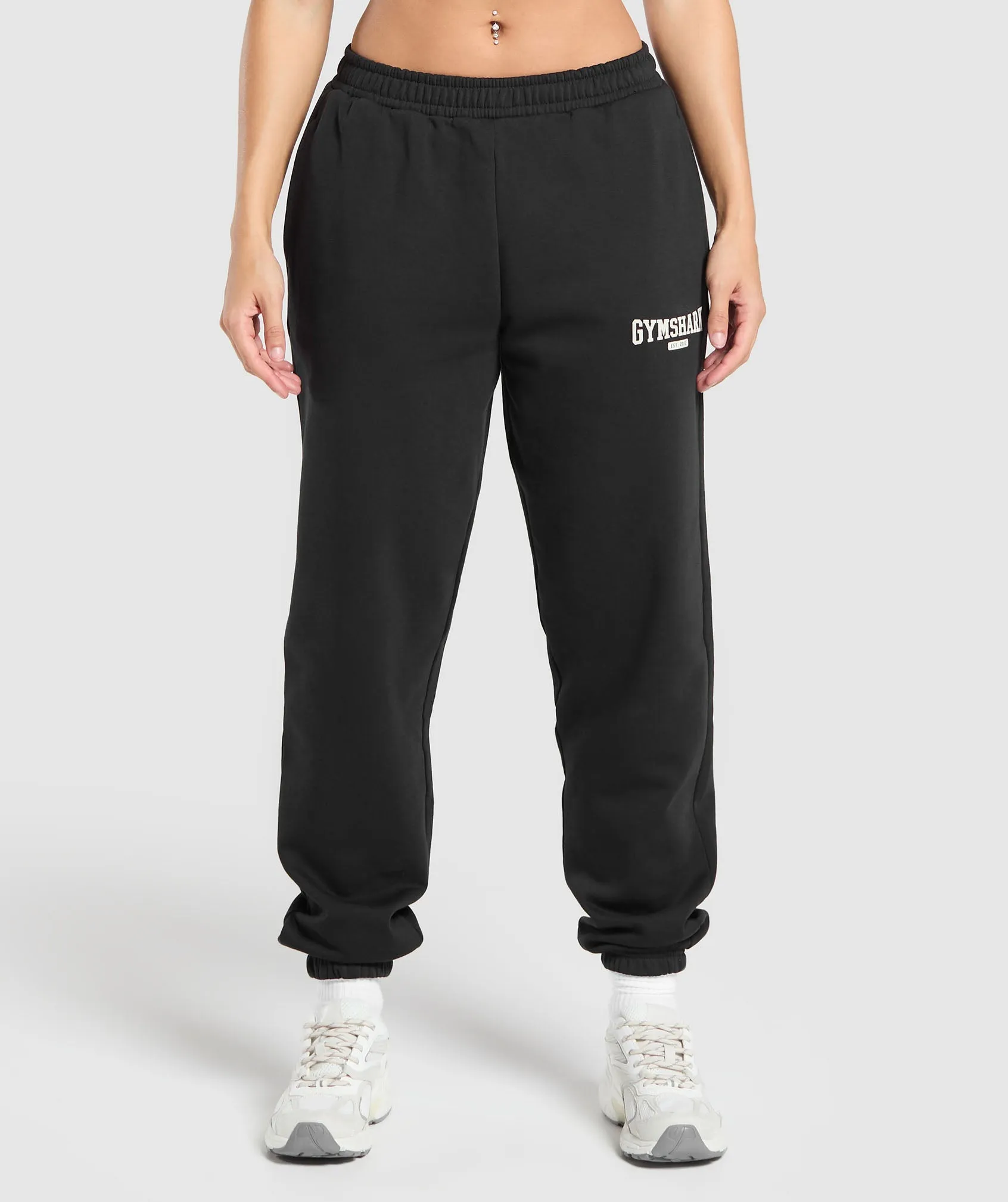 Gymshark Collegiate Lifestyle Fleece Joggers - Black