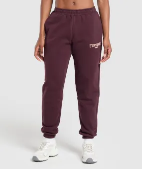 Gymshark Collegiate Lifestyle Fleece Joggers - Depth Purple