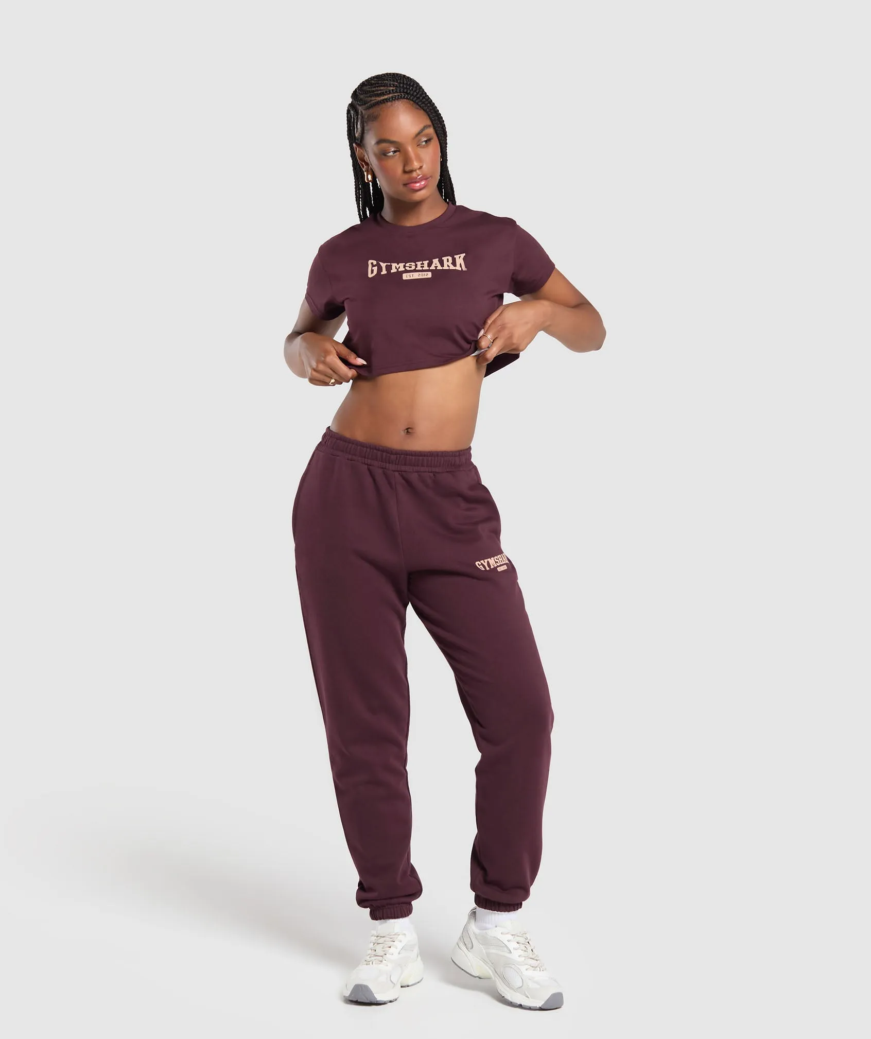 Gymshark Collegiate Lifestyle Fleece Joggers - Depth Purple