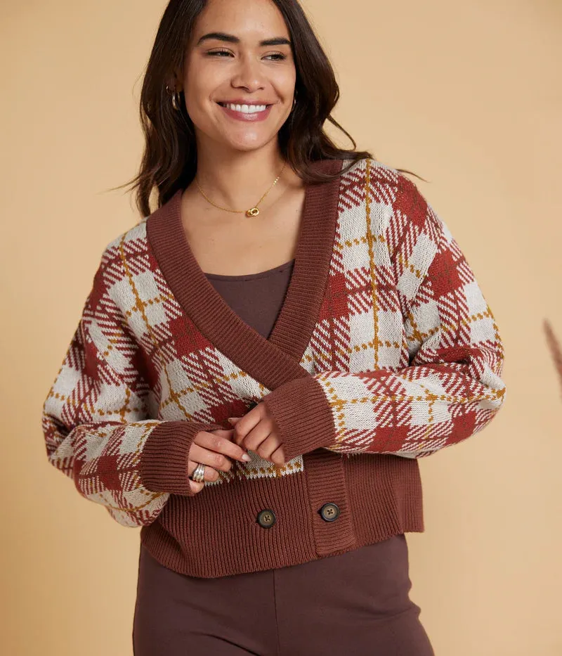 Harlow Cardigan - Plaid