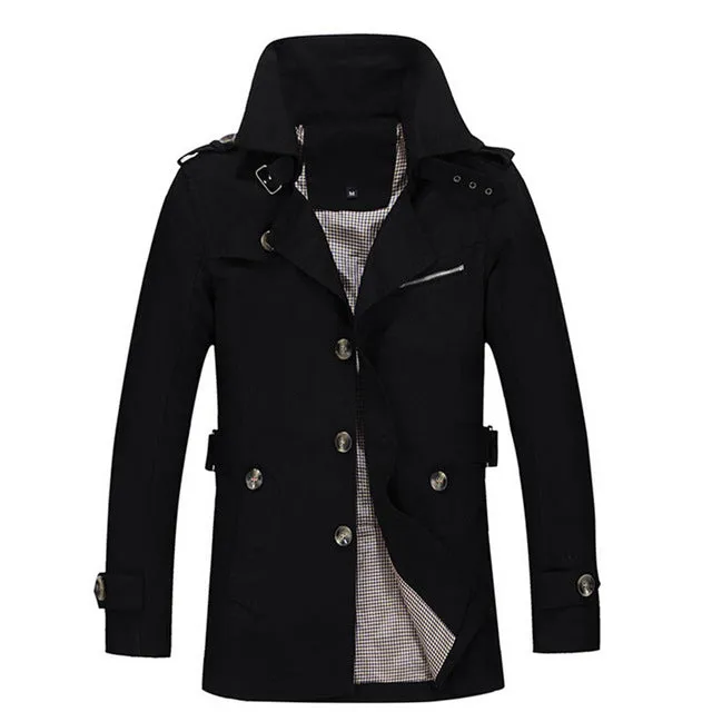 High Quality Slim Fit Windbreaker Long Coat