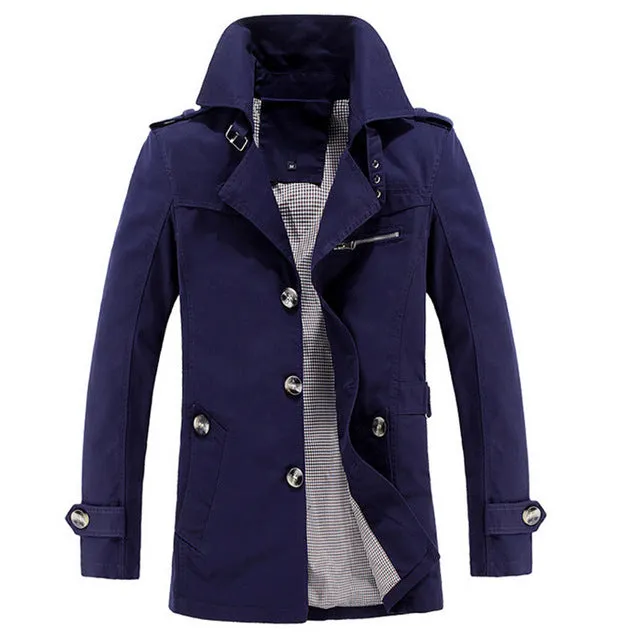 High Quality Slim Fit Windbreaker Long Coat