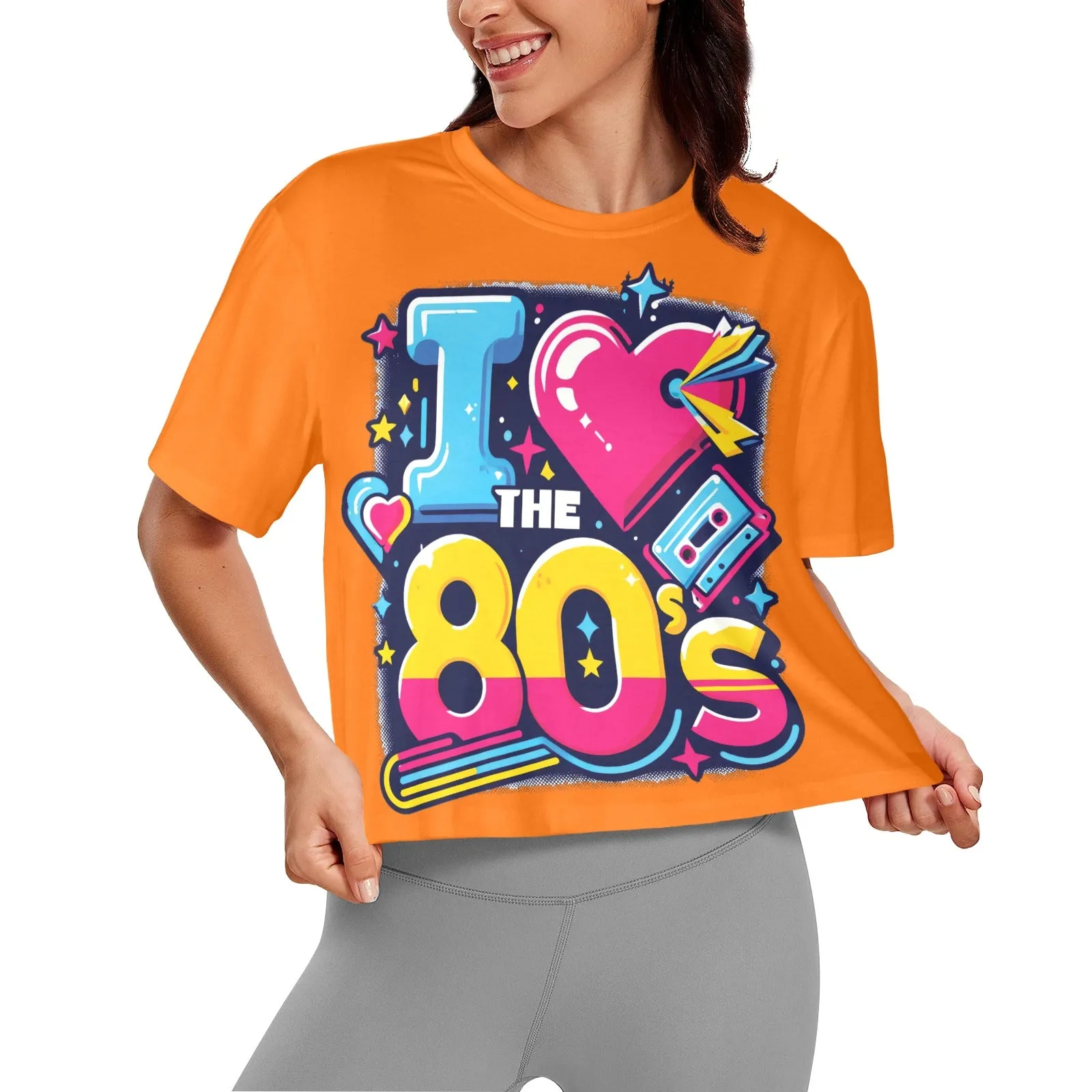 I Love the 80's 2  Women's Cropped T-Shirt